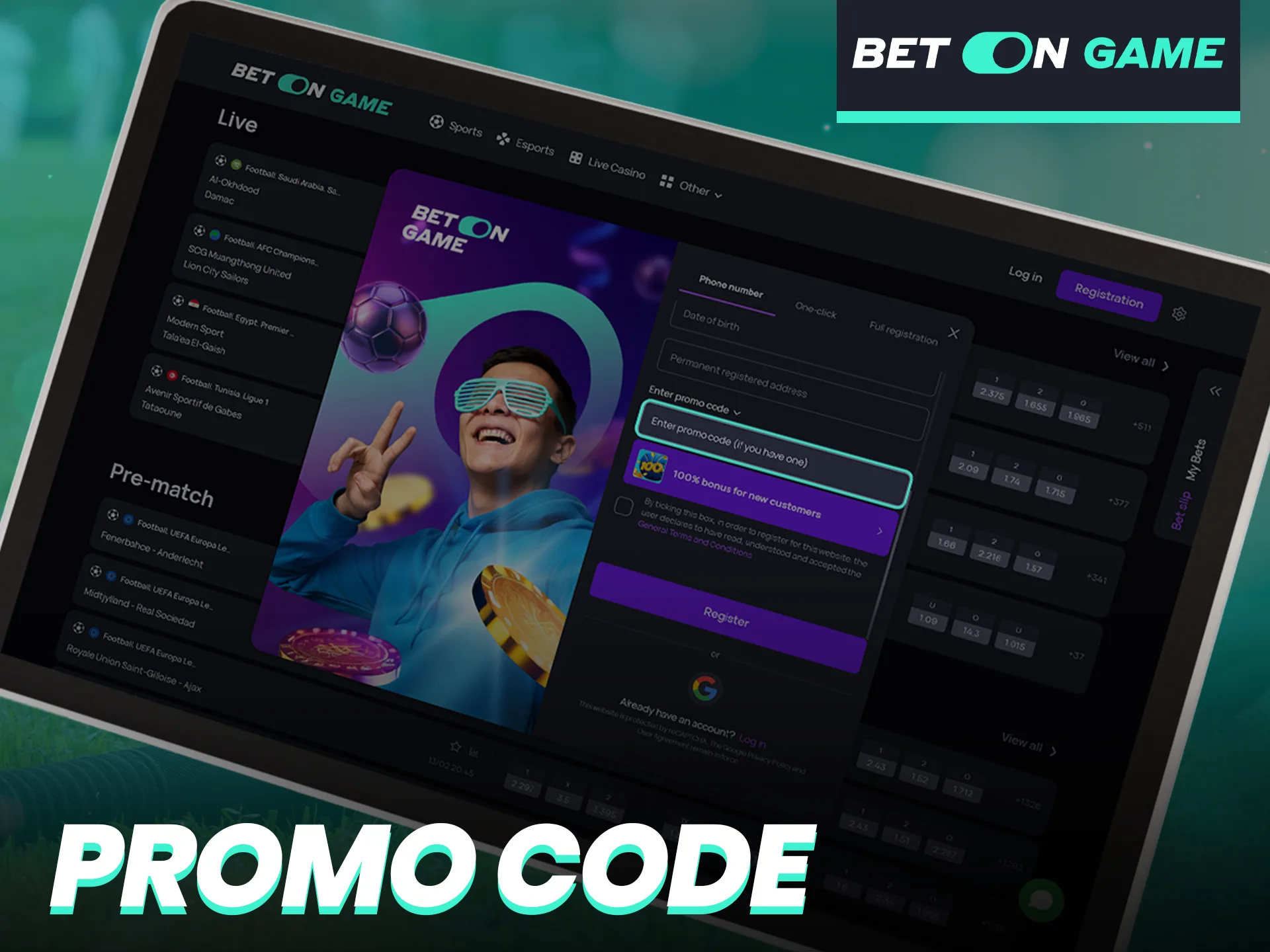 BetOnGame promo code will give you extra money and nice bonuses.