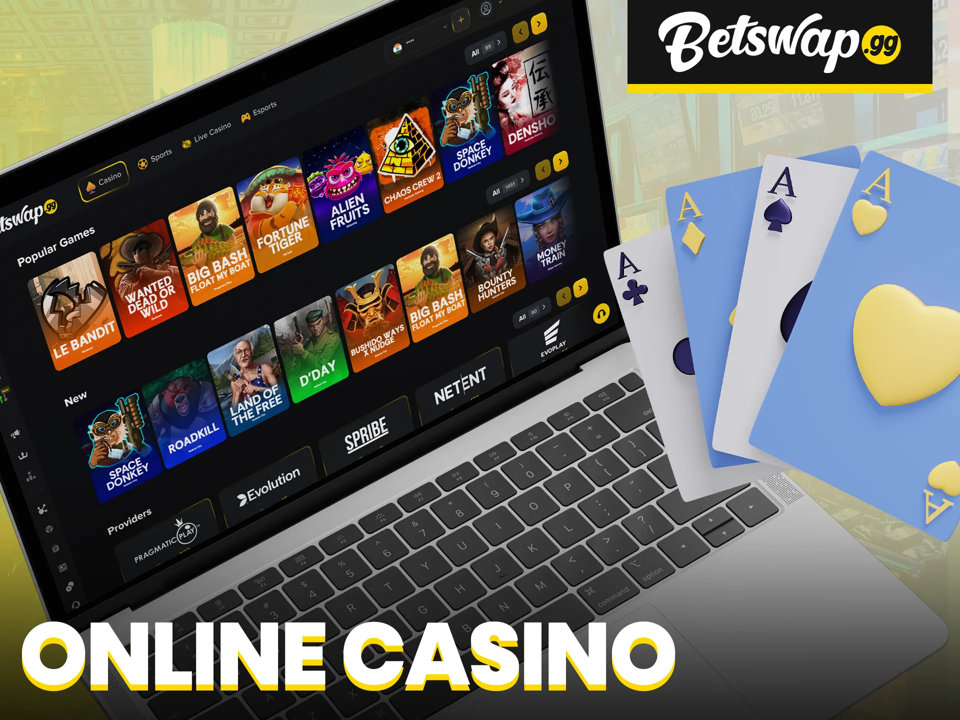 Immerse yourself in the world of casino games with Betswap.