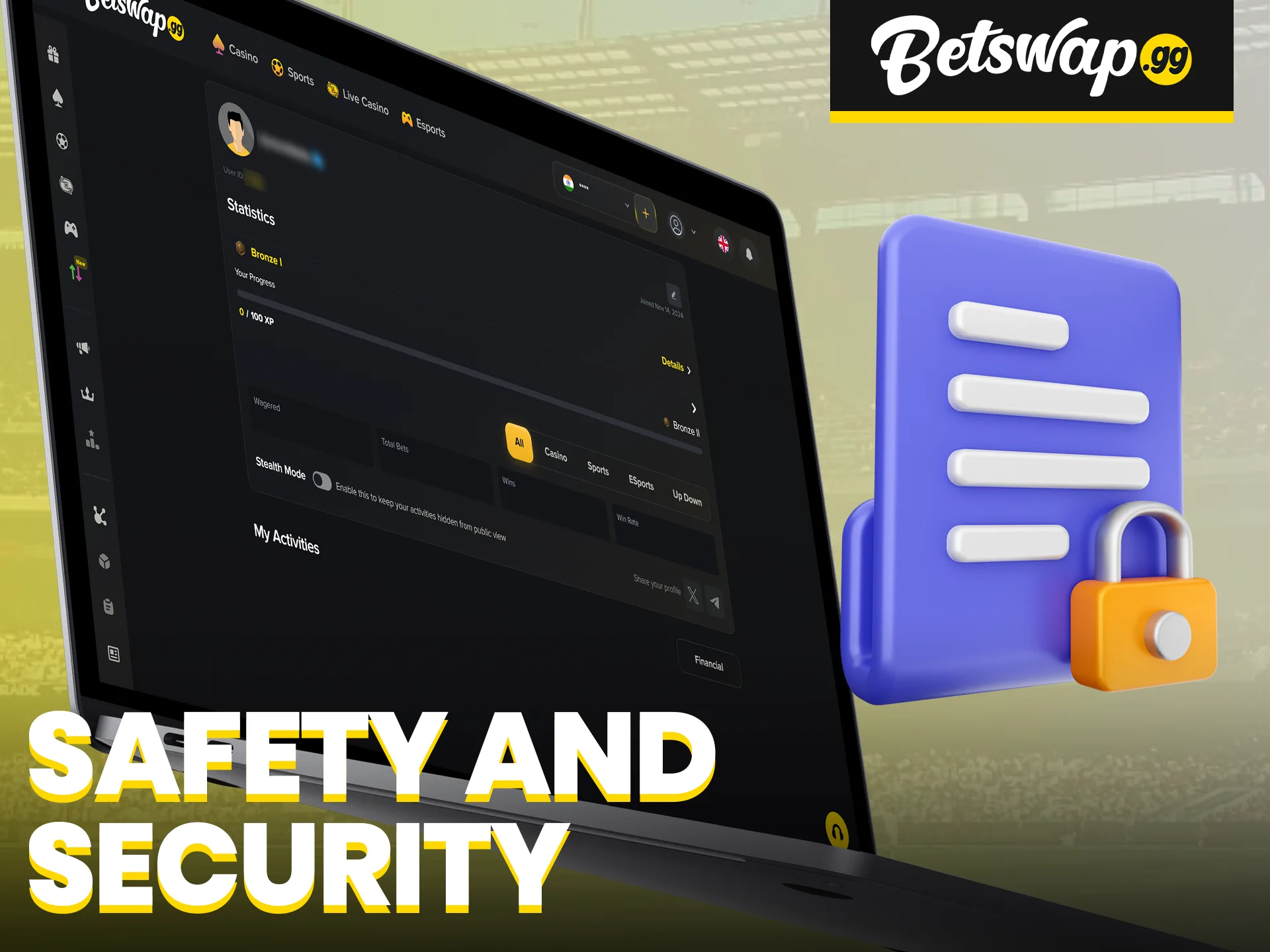 The Betswap platform cares about the security of its users' data.