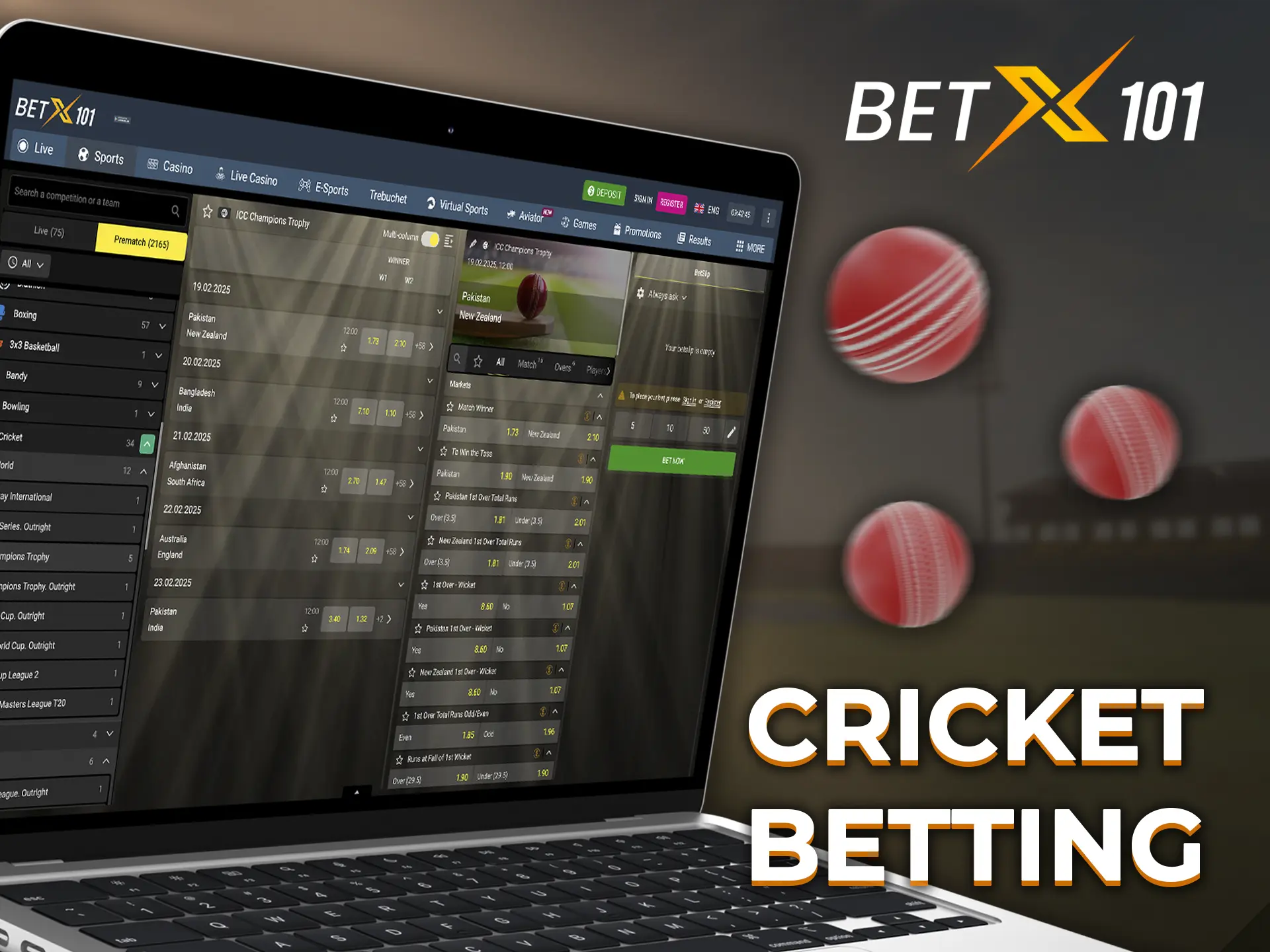 Test your knowledge when betting on cricket at Betx101 bookmaker.