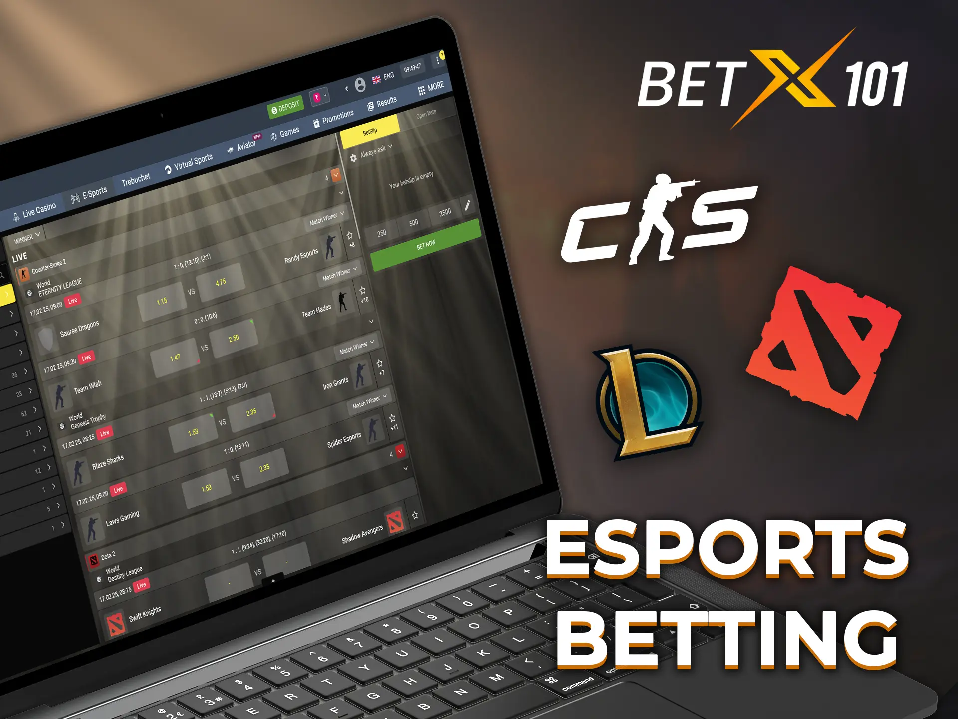 Use your tactics and strategies to win when betting on cyber sports at Betx101.