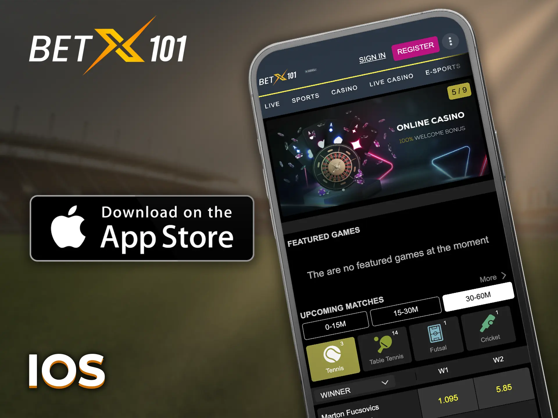 Fast loading and smooth operation, it's all about the Betx101 app for iOS devices.