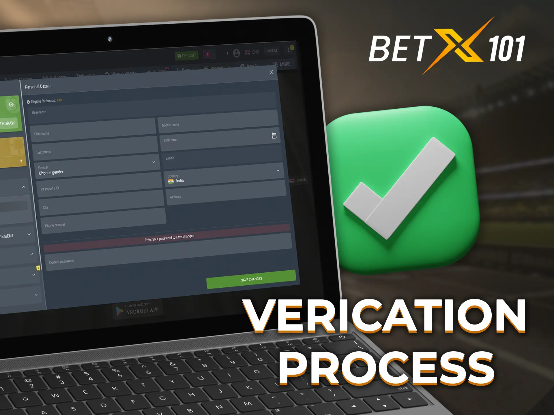 Verify your Betx101 account to unlock new features and withdrawals.