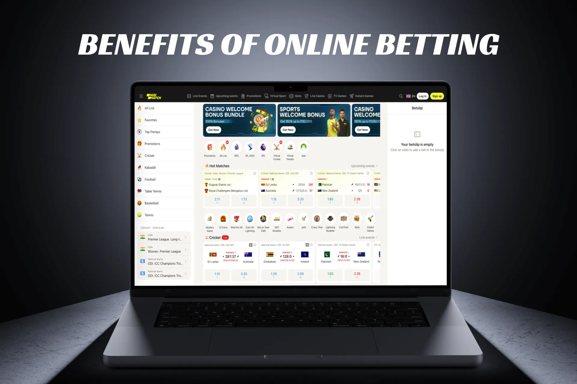 NetBanking has many benefits for online betting.