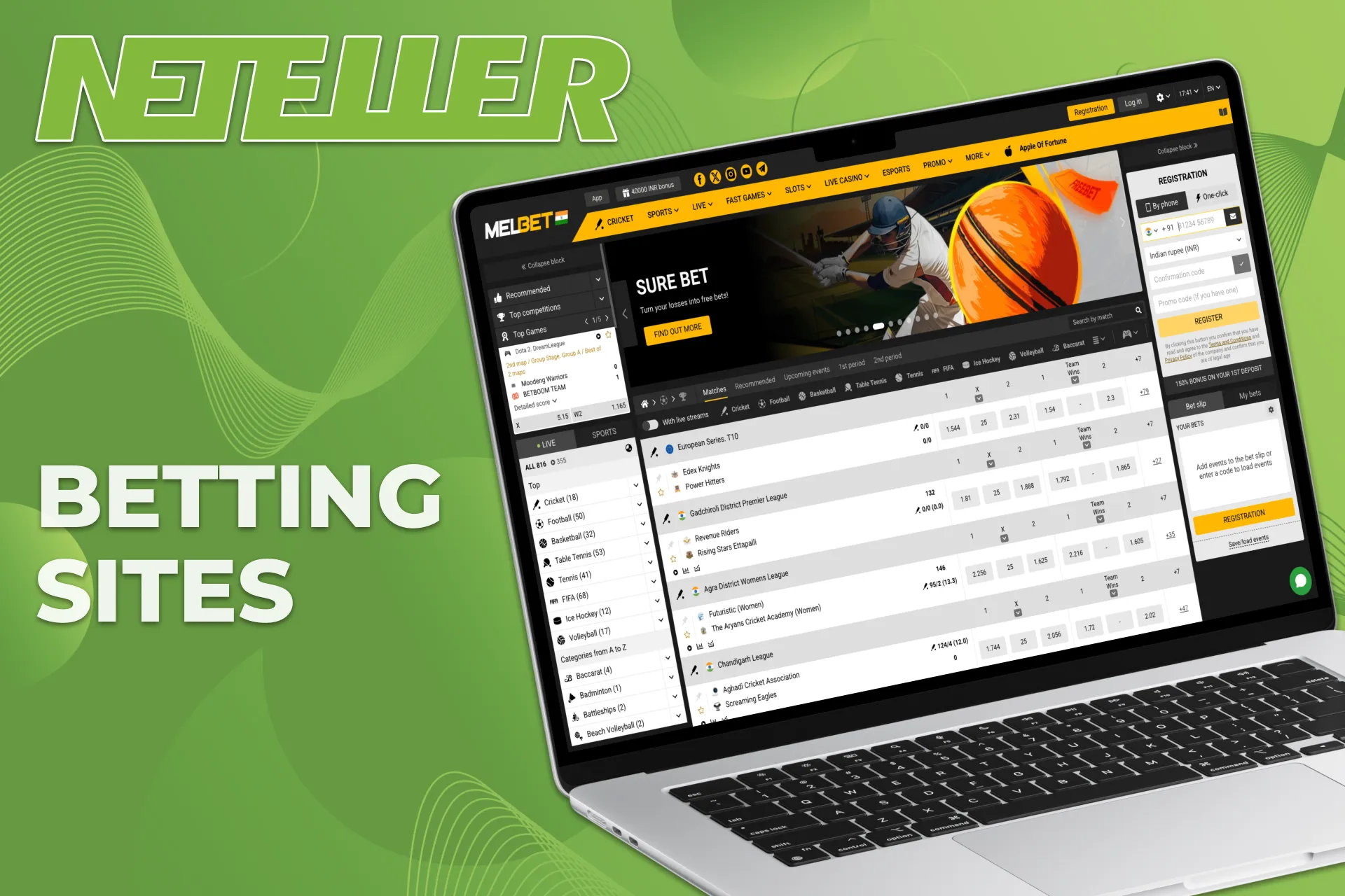 Neteller is accepted by several well-known betting sites.