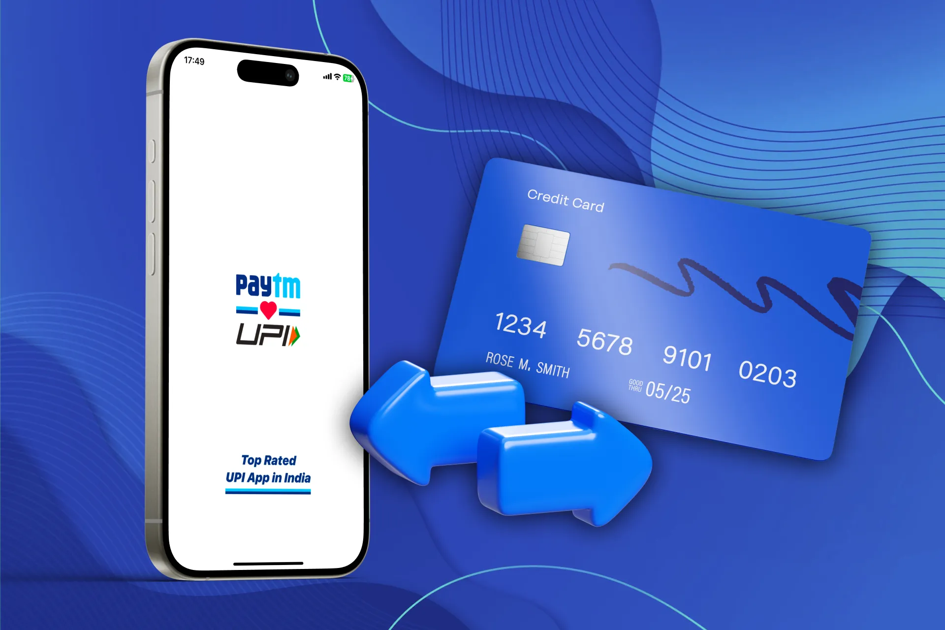 PayTM allows you to connect your cards to the app.