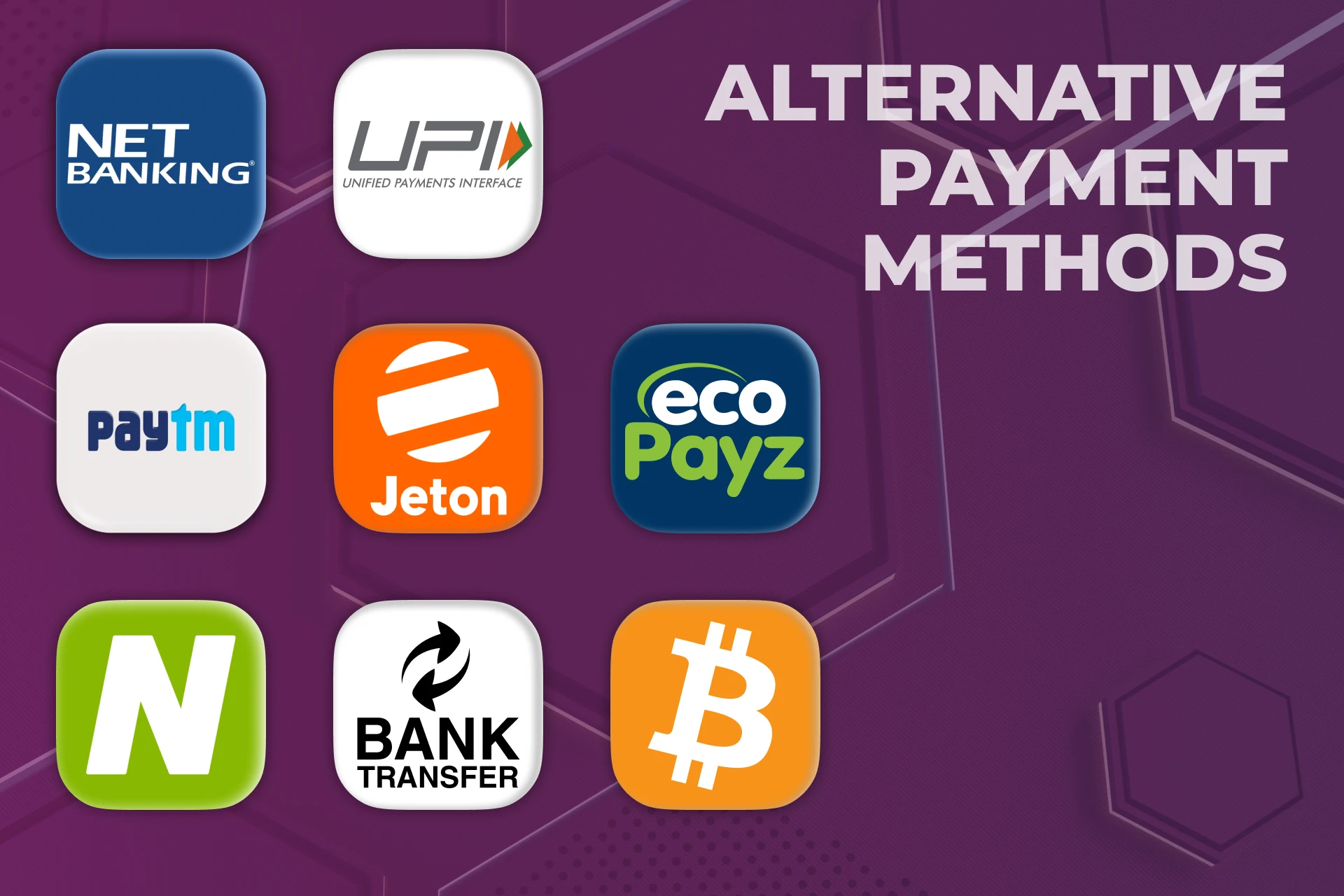 There are other popular payment methods available for betting.