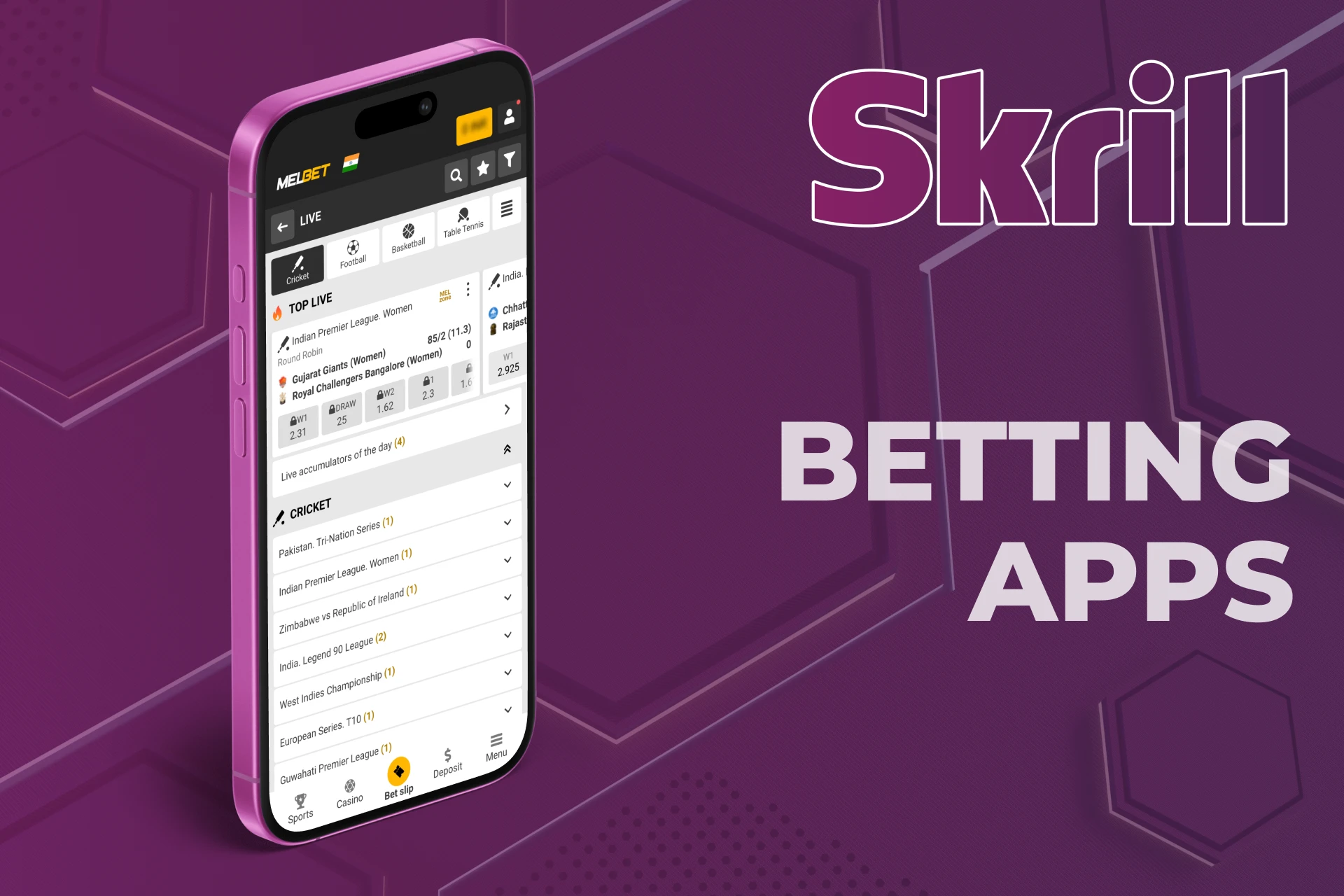 Several apps support Skrill for payments.