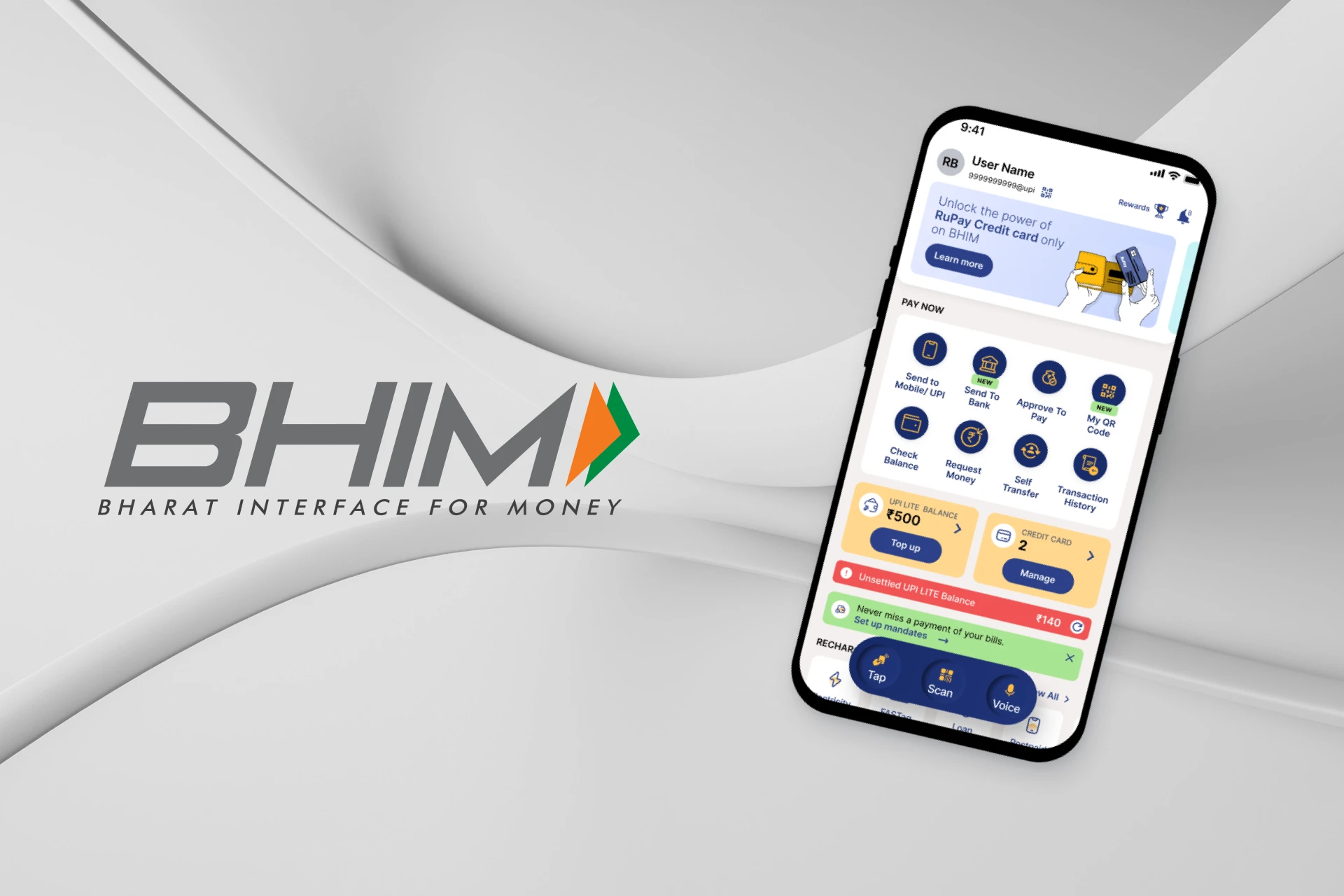 Send money quickly between over 170 Indian banks with BHIM.