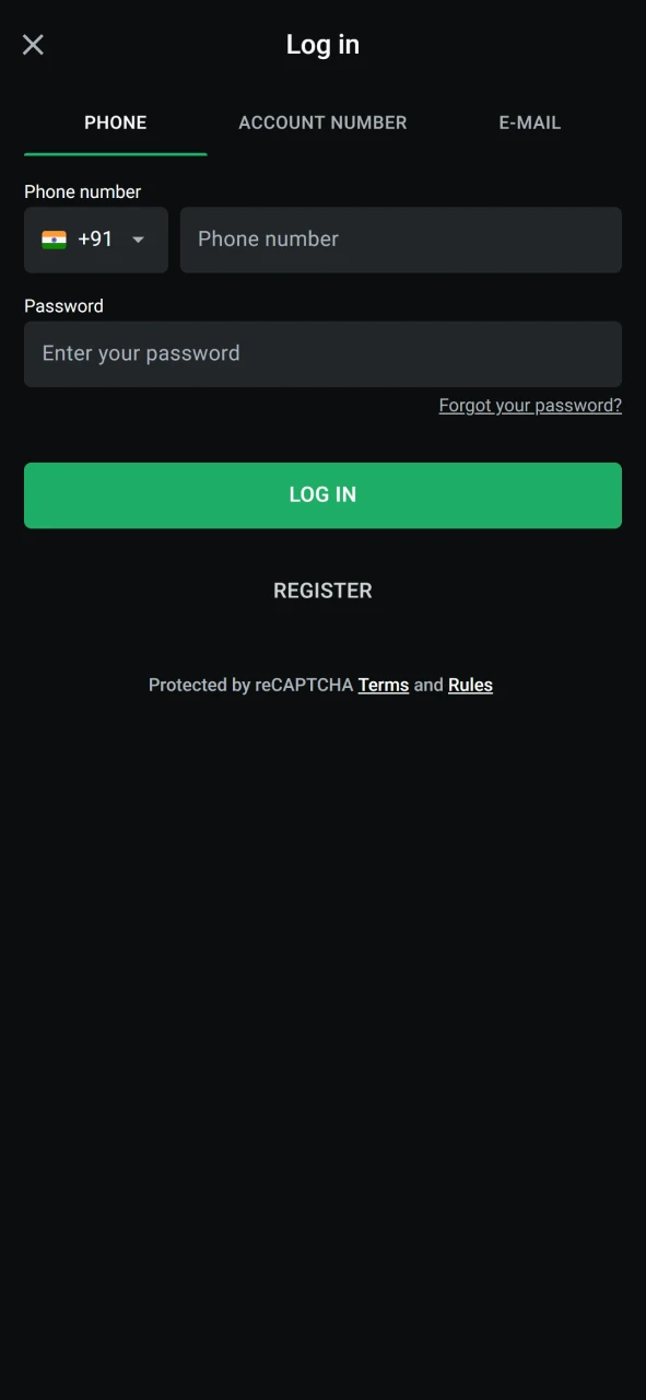 Access your account to start a withdrawal process on the Leon Bet app.