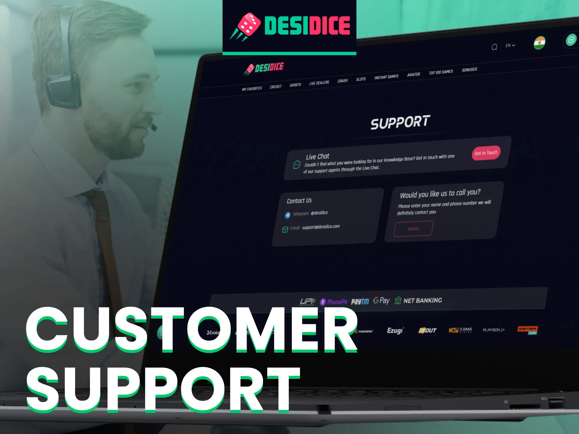 Contact Desidice customer support for help and inquiries.